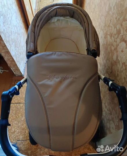 Коляска Adamex Champion Alu 2 в 1 цвет капучино