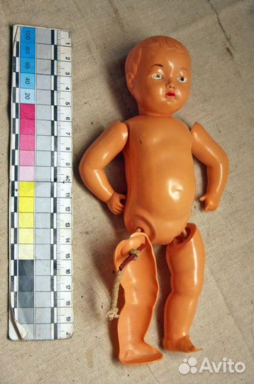 Редкая каталожная кукла мальчик целлулоид СССР