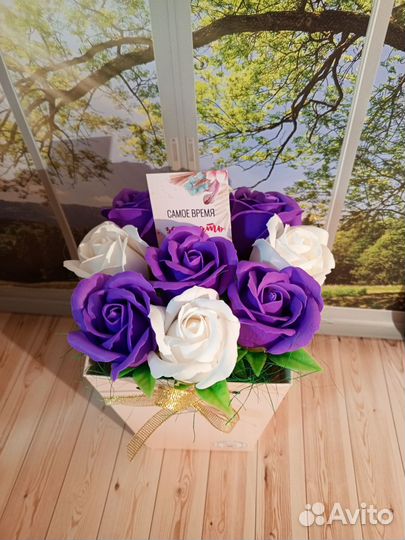 Мыльные розы букет