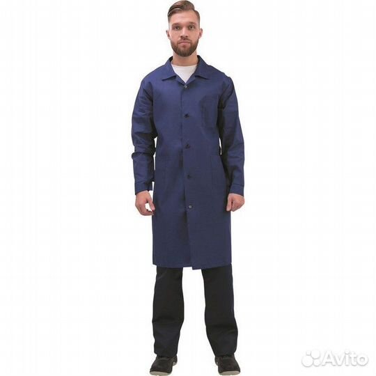 Халат синий мужской р.48-50 рост 5-6 М