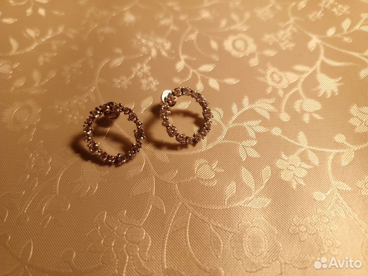 Серьги пусеты серебряные 925