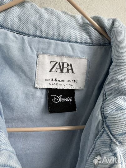 Куртка-рубашка утепленная детская Zara джинсовая