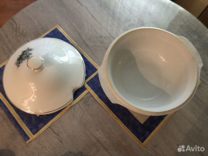 Супница (салатник) керамический с крышкой