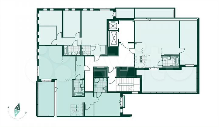 4-к. квартира, 197,6 м², 13/14 эт.