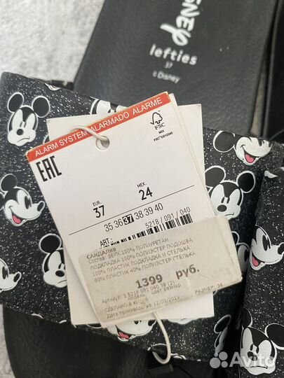 Шлёпанцы lefties mickey mouse 37