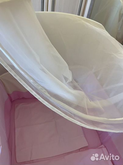 Детский комплект в кроватку с балдахином