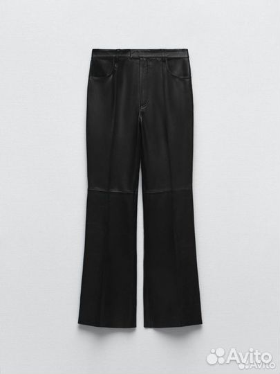 Брюки кожаные zara