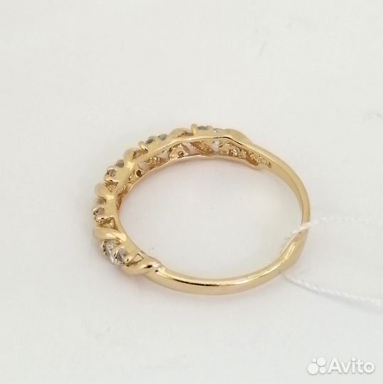 Кольцо / размер 16,5 / 1,37г / Золото585 / фианиты круглые