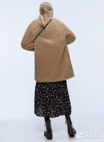 Шубка пальто в стиле тедди teddy Zara