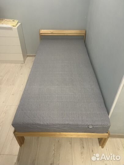 Кровать икеа нейден neiden Сосна 90х200