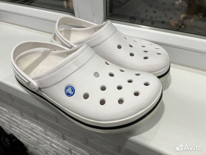 Crocs кроксы m8 w10, б/у с браком размер 40-41 см