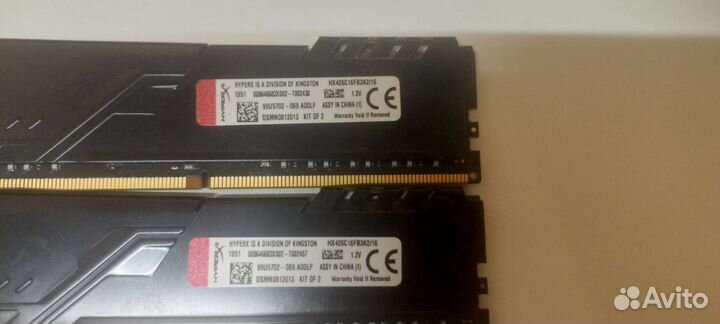 Оперативная память ddr4 hyperx fury 16gb