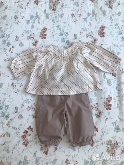 Комплект рубашка шорты H&M hm и брюки для девочки