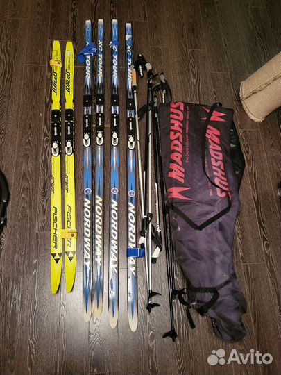 Лыжи беговые новые +ботинки