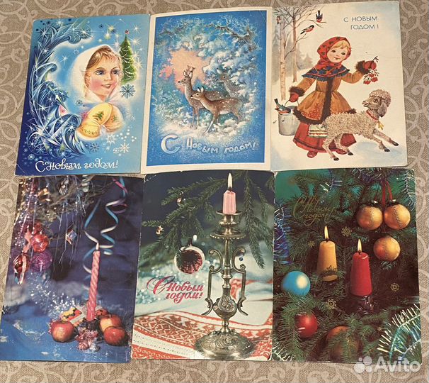 Открытки новый год СССР