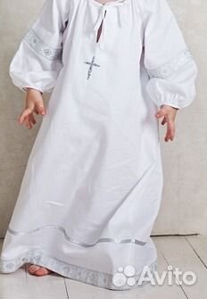 Красивая Крестильная рубашка (новая) р-р 20-22