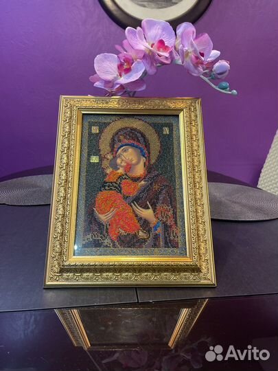 Вышитая бисером икона