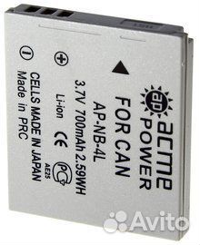 Аккумулятор AcmePower NB-4L для Canon ixus 30/ 40