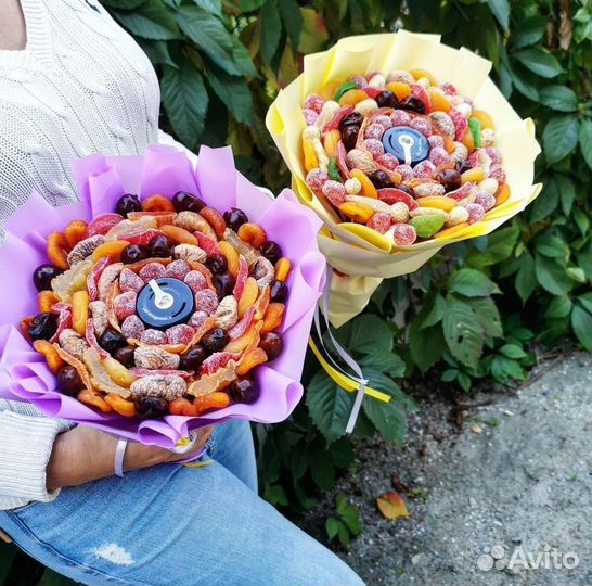 Букеты из сухофруктов для учителя/мамы/бабушки