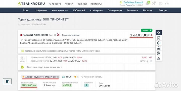 Агент на торгах в Апшеронске. Подача заявок