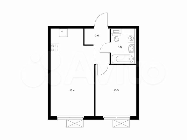 1-к. квартира, 36,1 м², 4/17 эт.