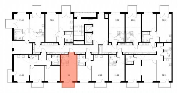 Квартира-студия, 23 м², 14/14 эт.