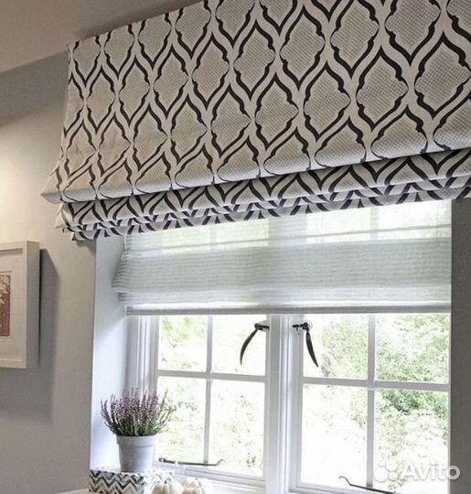 Римская штора на заказ на створку окна