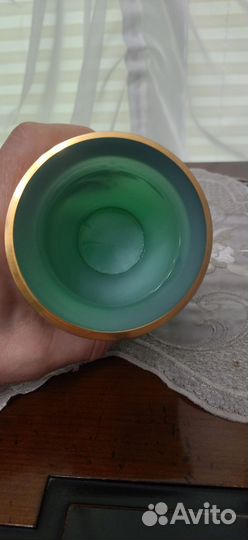 Вазочка из цветного стекла, Богемия, ЧССР