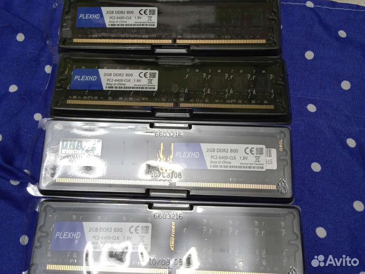 Оперативная память ddr2 2гб 800мгц 4штуки