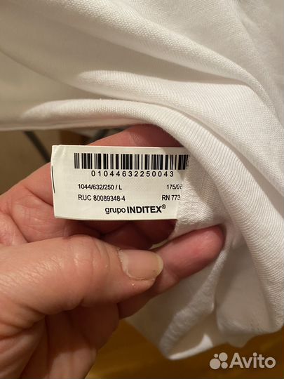 Zara белая футболка