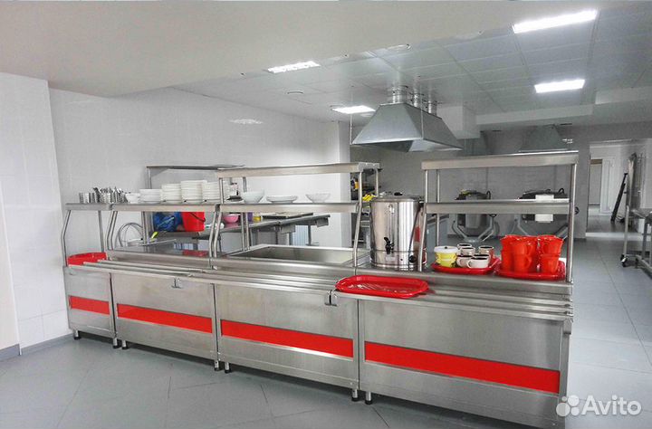 Линия раздачи для кафе бистро столовой