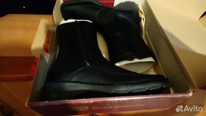 Сапоги(ботильоны) женские зимние кожаные