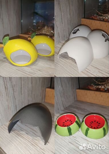 Укрытия, домики, поилки, пинцеты