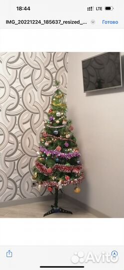 Елка искусственная с игрушками