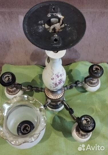 Винтажная люстра ссср.Фарфор