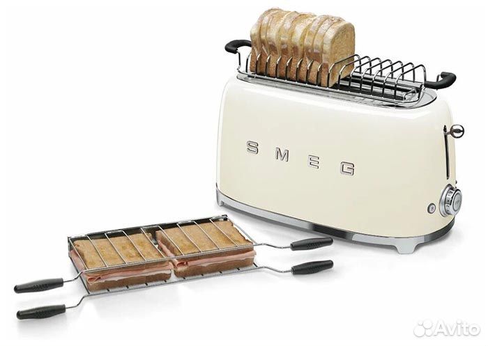Тостер Smeg TSF02creu, кремовый