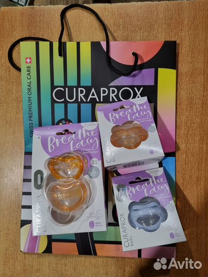 Curaprox Набор 1 или 2 био пустышек сосок 0, 1, 2