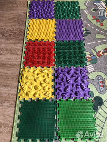 Ортопедический коврик-пазл, набор микс