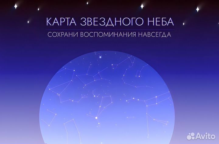 Подарок на 8 марта Звездная карта неба