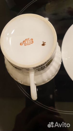 Кофейная пара лфз костяной фарфор