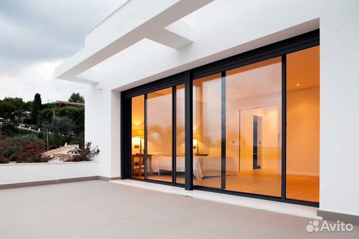 Дверь алюминиевая раздвижная