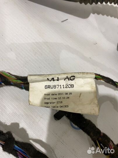 Проводка двери передняя левая volkswagen polo 1.6