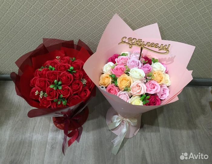 Букет из мыльных роз 25,35,55,101