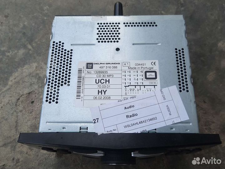 Штатная магнитола на opel астра h