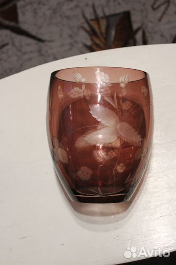 Ваза. Цветное марганцевое стекло. СССР