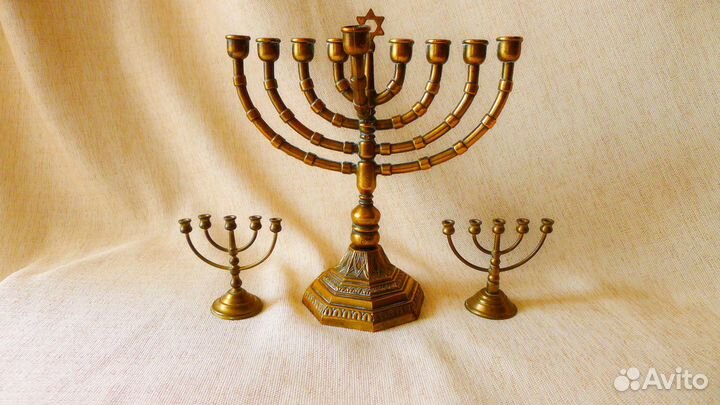 Старинные Меноры. Бронза, латунь. (NL) Цена от