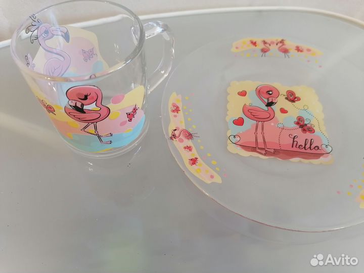 Набор детской посуды: Кружка и тарелка