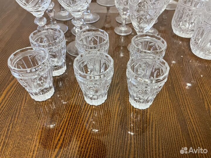 Фужеры, рюмки, бокалы хрусталь и стекло