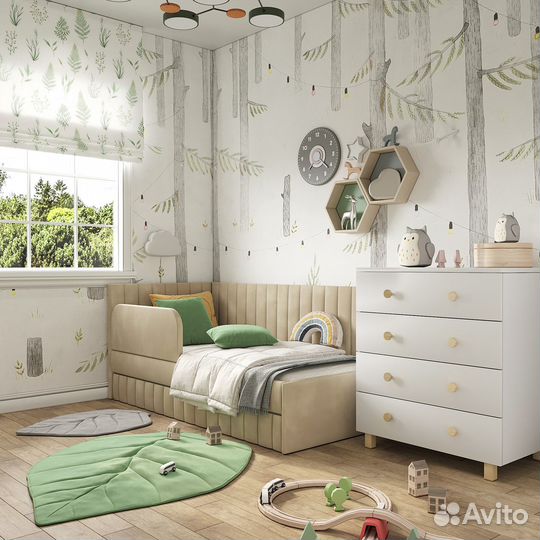 Детская мягкая кровать диванчик Лайни