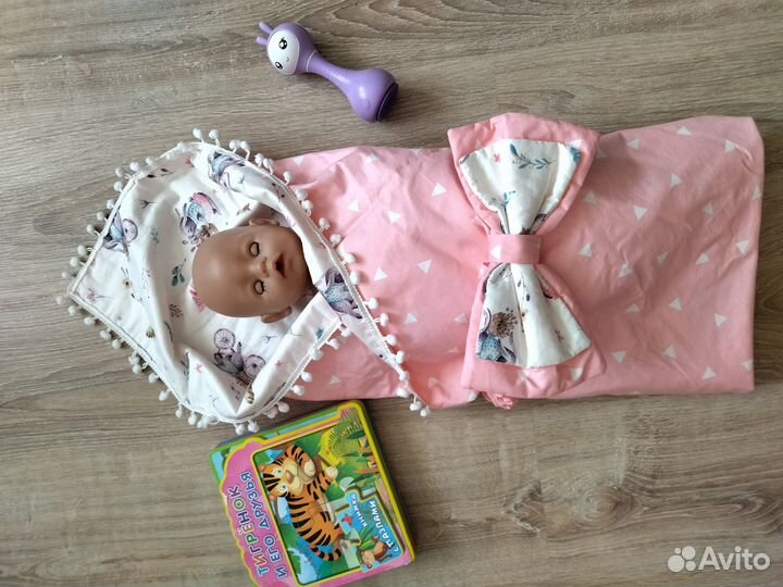 Конверт одеяло на выписку для девочки